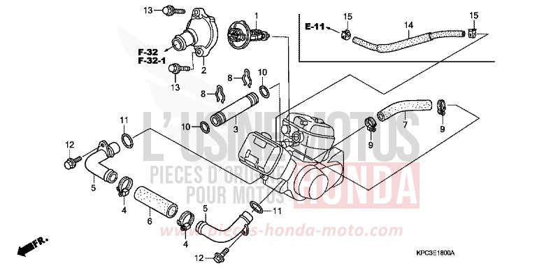 DURIT D'EAU de Varadero 125 MYSTIC ORANGE METALLIC (YR253) de 2006